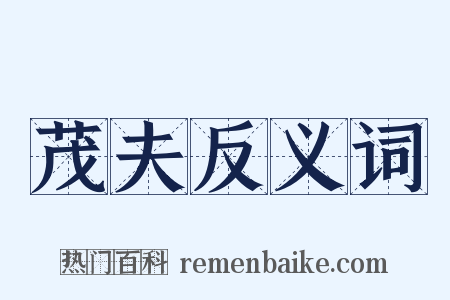 茂夫反义词是什么意思的图片